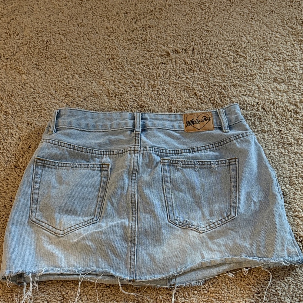 White Fox Boutique Light Blue Mini Skirt - Picture 3 of 7